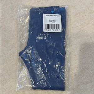 Hannah Anderson Solid Blue Baby 9-12 Month Leggings